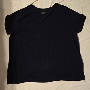 Ava & Viv Black Cuffed Sleeve Boxy T-Shirt